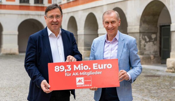 AK-Direktor Dr. Johann Scheuch (l.) und AK-Präsident Josef Pesserl präsentierten die AK-Leistungsbilanz 2024.