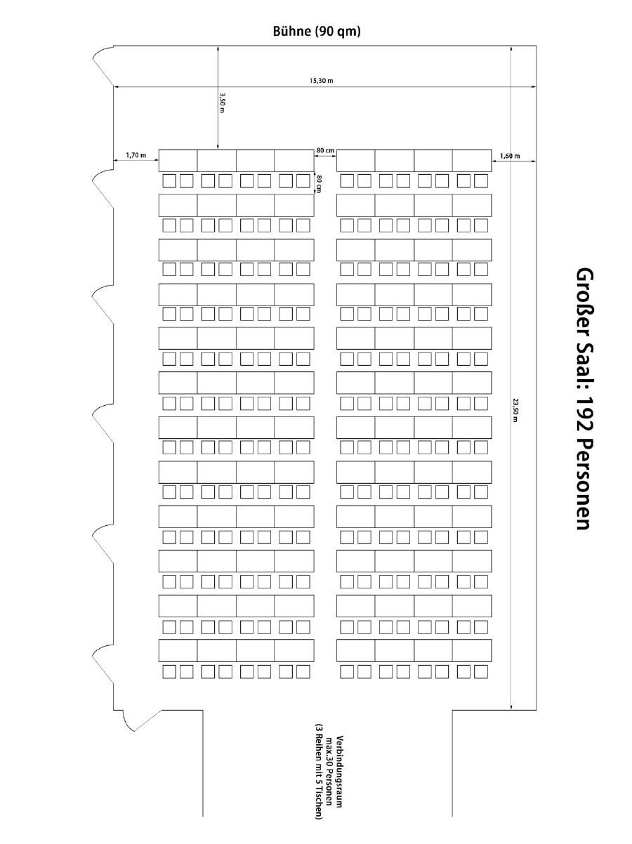 Großer Kammersaal, Konferenz 192 Personen